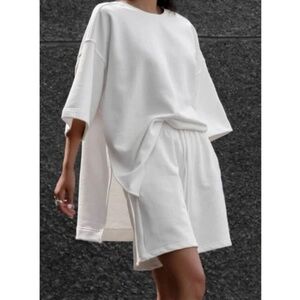 The Frankie Shop Memphis Fleece Set in White